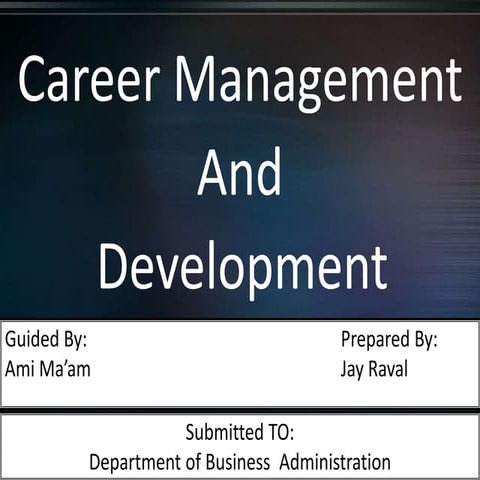 Career management & Development 