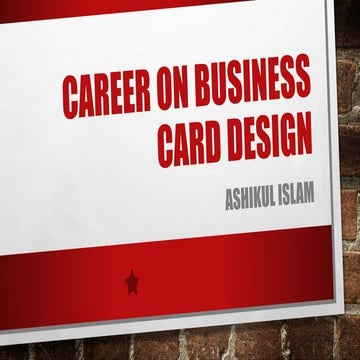 Career on business card design