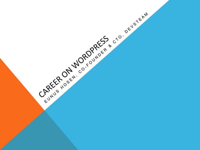 Career on WordPress: How to get started with WordPress