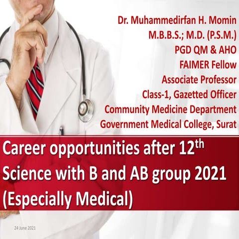 Career opportunities after 12th science 2021
