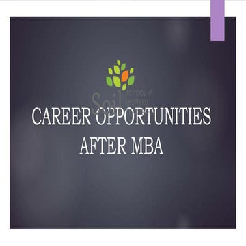 Career Opportunities After MBA
