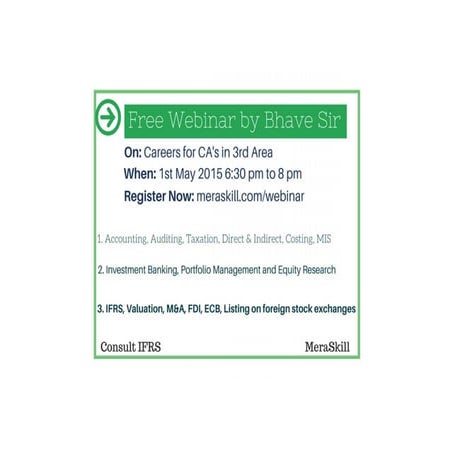 Qualified CA Career opportunities in 3rd area