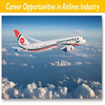 Career Opportunities in Airlines Industry 