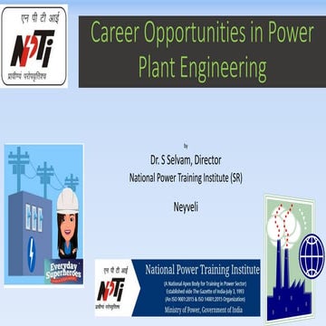 Career opportunities in power plant engineering
