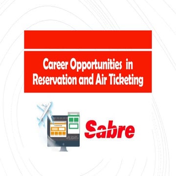 Presentation on Career Opportunities  in Reservation and Air Ticketing By Md ...