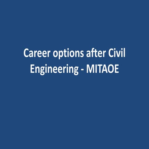 Career options after civil engineering   mitaoe