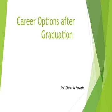Career options after Graduation