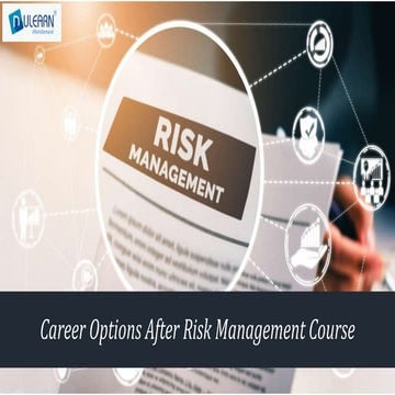 Career options after risk management course