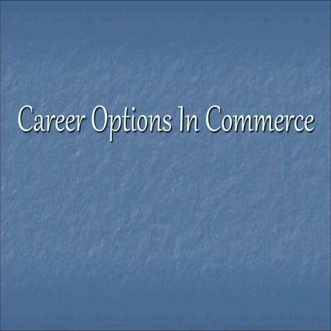 Career options in commerce
