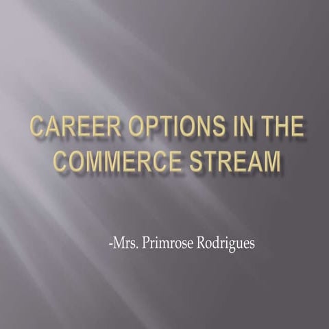 Career options in the commerce stream