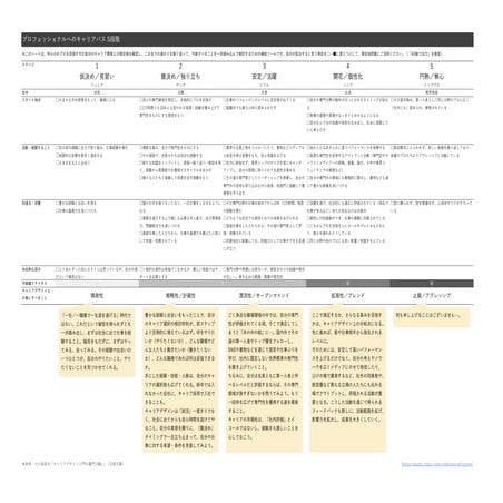 プロフェッショナルへのキャリアパス 5段階