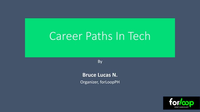 Career Paths In Tech Pptx Computing Technology Computing Career Paths In Tech Pptx Computing Technology Computing
