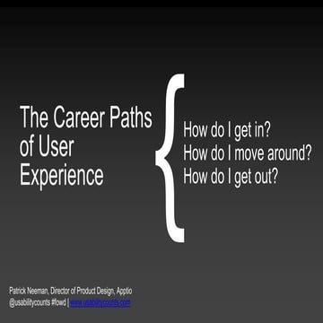 Career Paths of User Experience