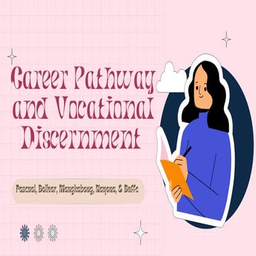 Career Pathway and Vocational Discernment