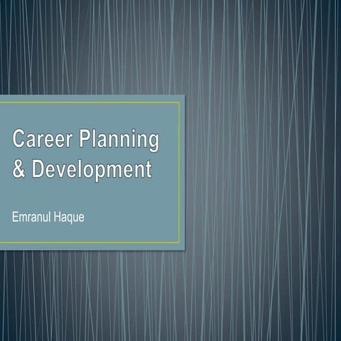 Career planning & Development