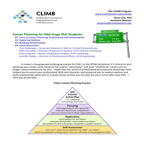 Career planning 4   panel and summary 2013