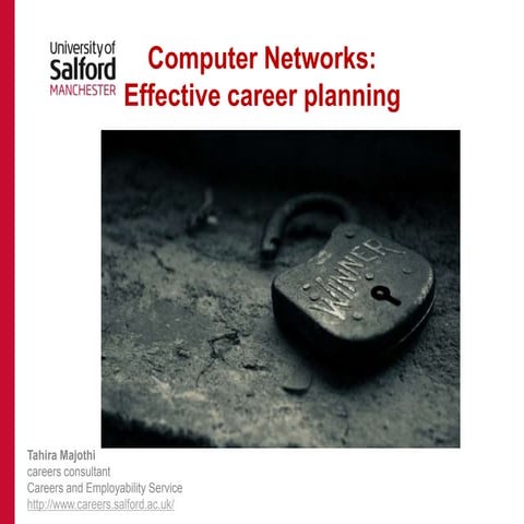 Career planning presentation for Computer Networks 