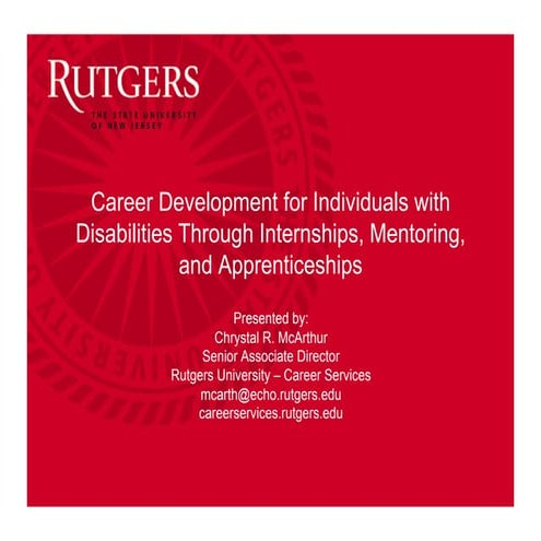 Career planning for students with disabilities[2] | PDF