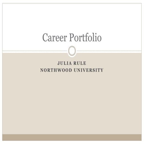 Julia's Career Portfolio!