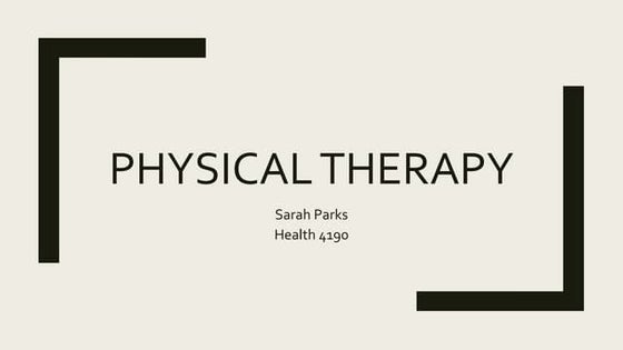 Introduction to physiotherapy | PPTX | Physical Therapy | Wellness