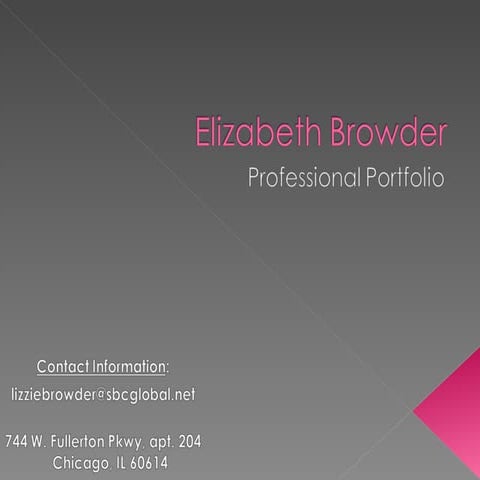 Elizabeth Browder\'s Professional Portfolio