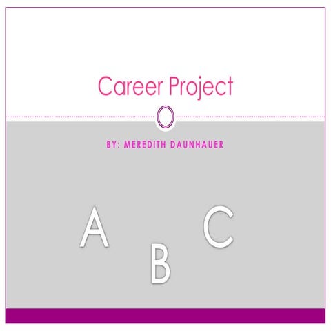 Meredith's Career project