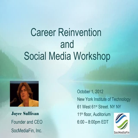 Career Reinvention & Social Media Workshop