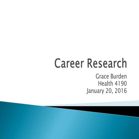 Career research grace burden