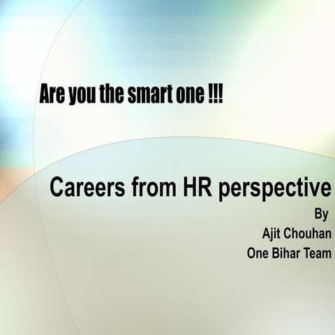 Careers from HR perspective