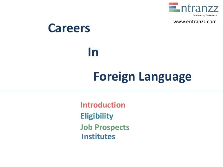 Careers in foreign language