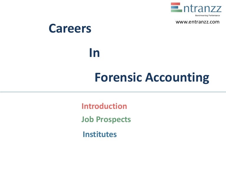 Careers in forensic accounting