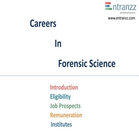 Careers in forensic science