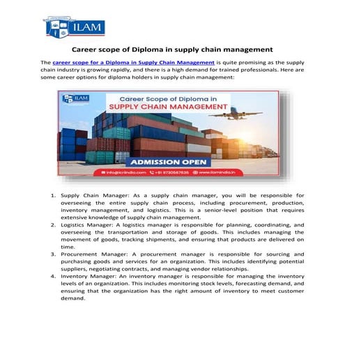 MBA in Supply Chain Management | PPT
