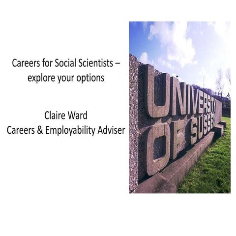 Careers for Social Scientists - Explore Your Options