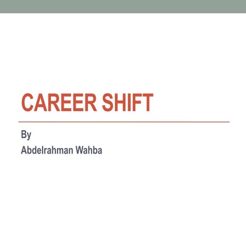 Career shift for Engineering Students - Why, How, What, When?