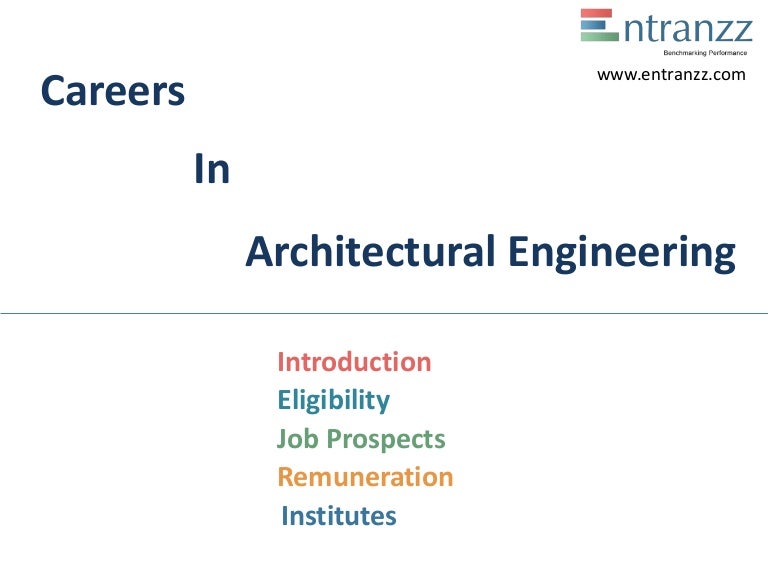 Careers in architectural engineering