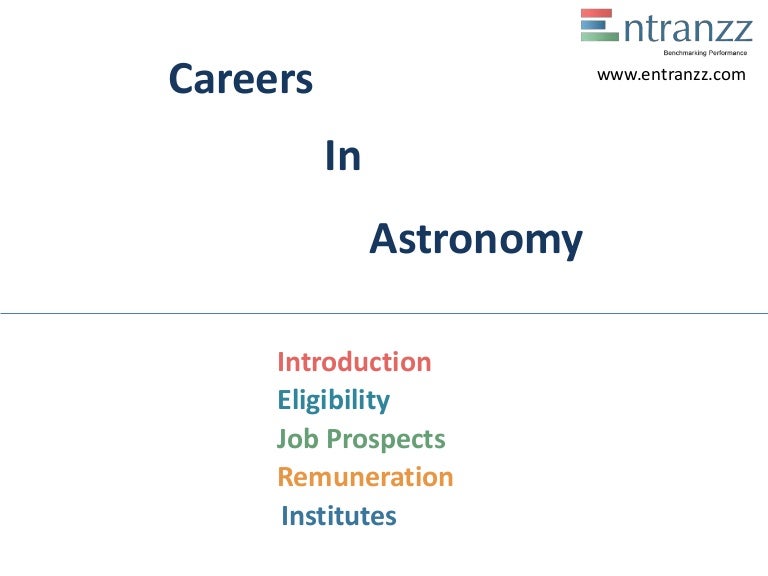Careers in astronomy