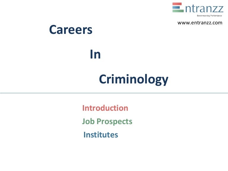 Careers in criminology