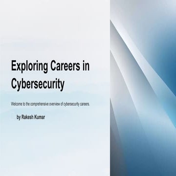 Exploring Careers in Cybersecurity Field