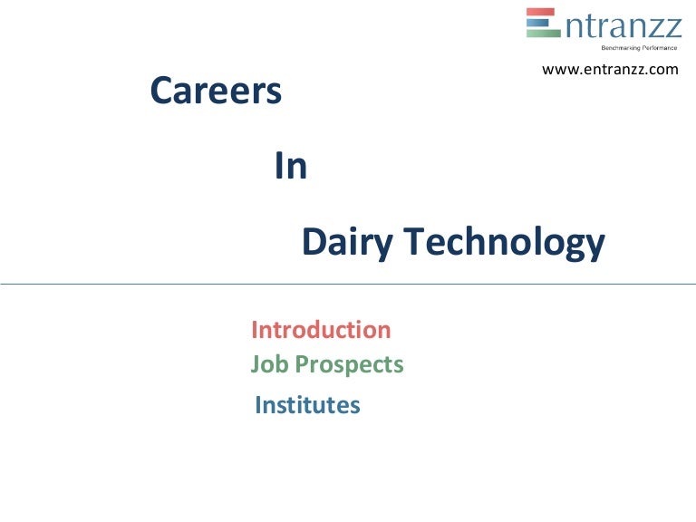 Careers in dairy technology