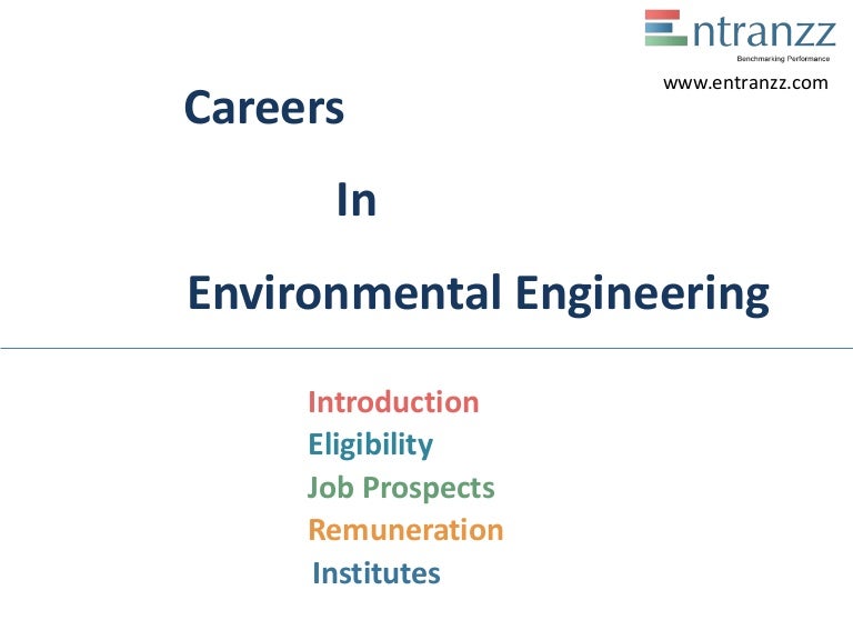 Careers in environmental engineering