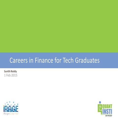Careers in Finance for Tech Graduates | PPTX