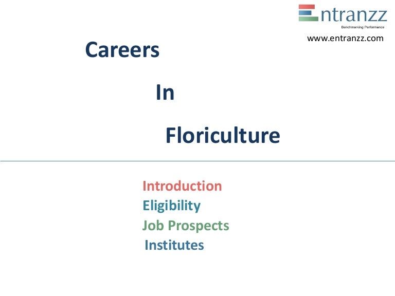 Careers in floriculture