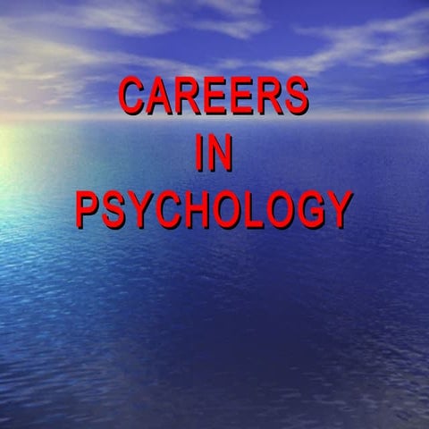 Careers in psych