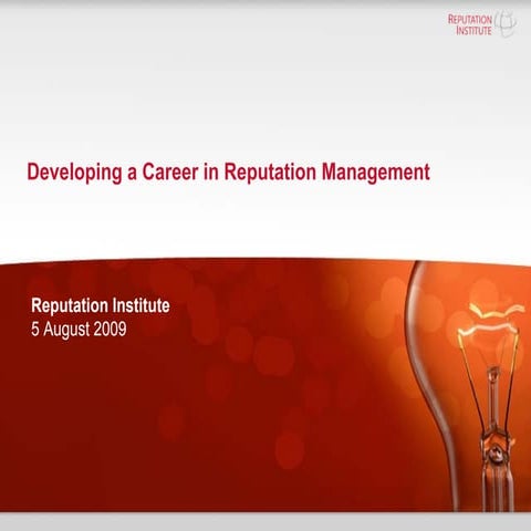Careers In Rep Mgmt 05 Aug2009 Webinar