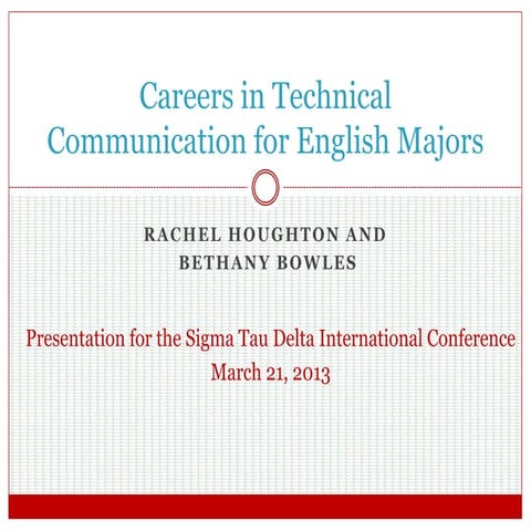 Careers in Technical Communication for English Majors