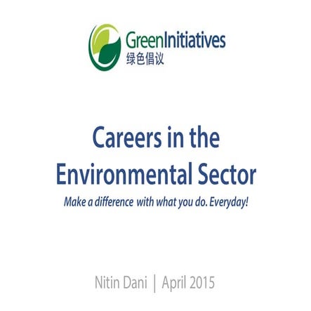 Careers in the environmental sector