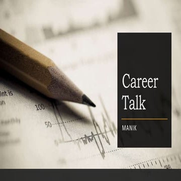 Career talk in Mathematics