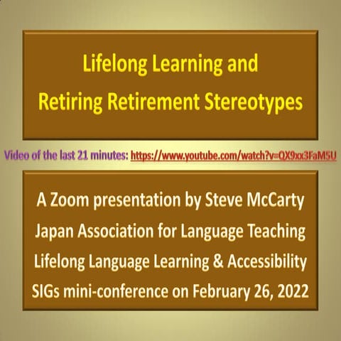 Lifelong Learning and Retiring Retirement Stereotypes