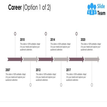 Career Timelines Roadmap D161 Ppt Powerpoint Presentation File Master Slide